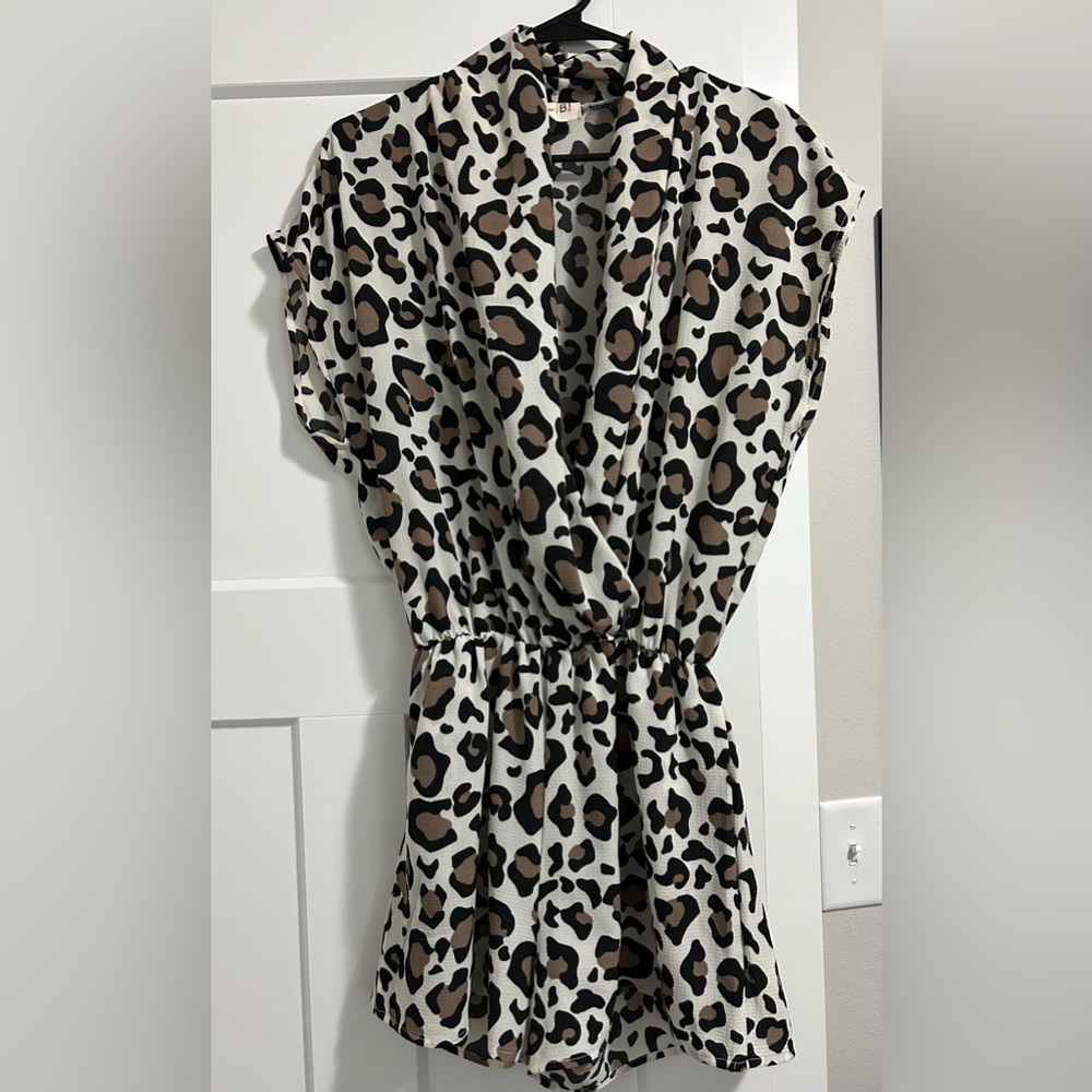Cheetah Print Romper